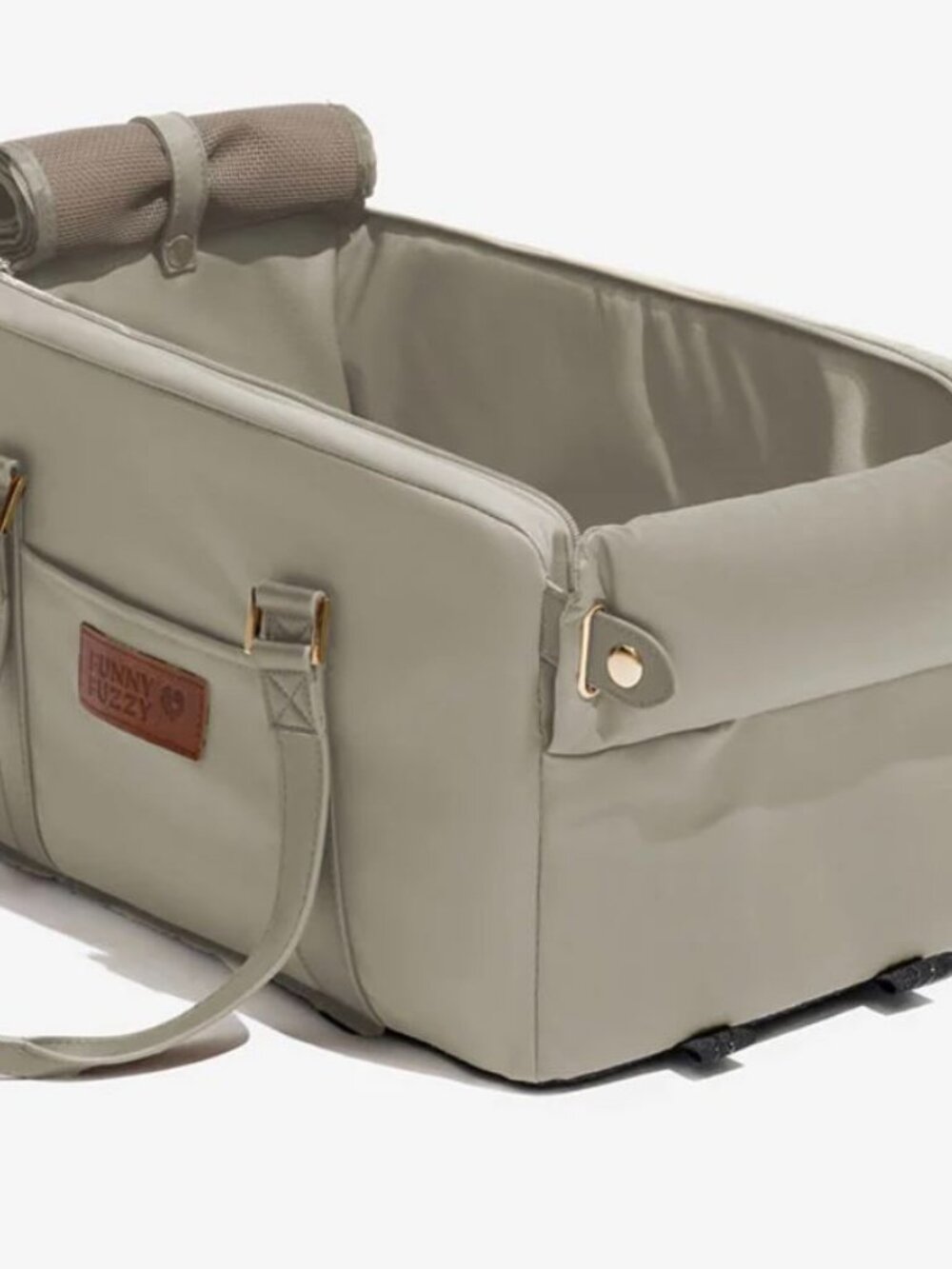 NWOT - FunnyFuzzy Deluxe Faux Leather Center Console Pet Car Seat and Carrier - Picture 2 of 10